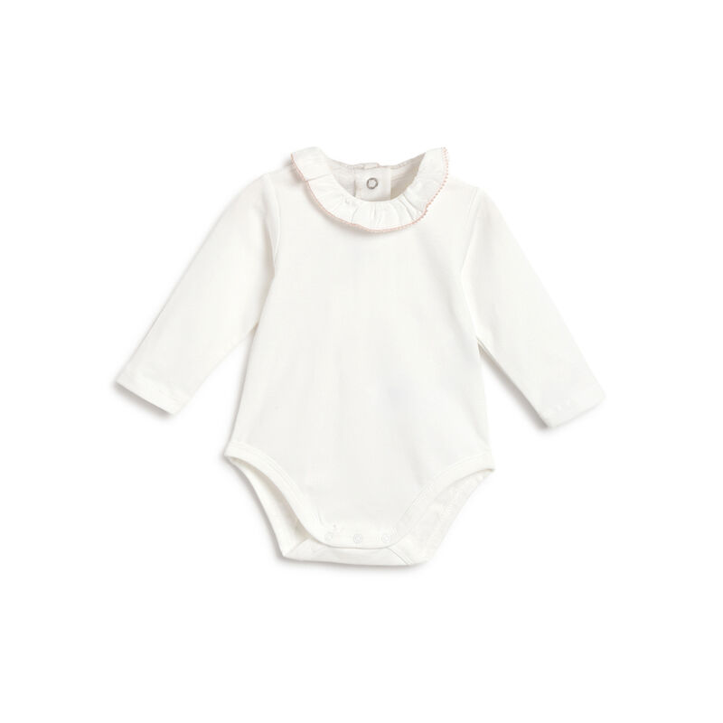Girls Medium Grey Solid Bodysuit With Dress image number 1